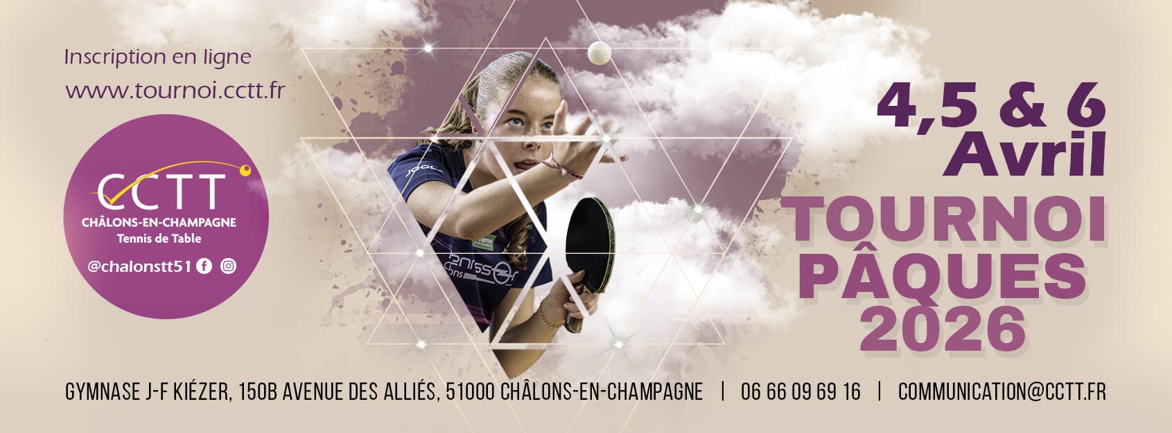 Tournoi de Pâques 2026 – Châlons-en-Champagne Tennis de Table